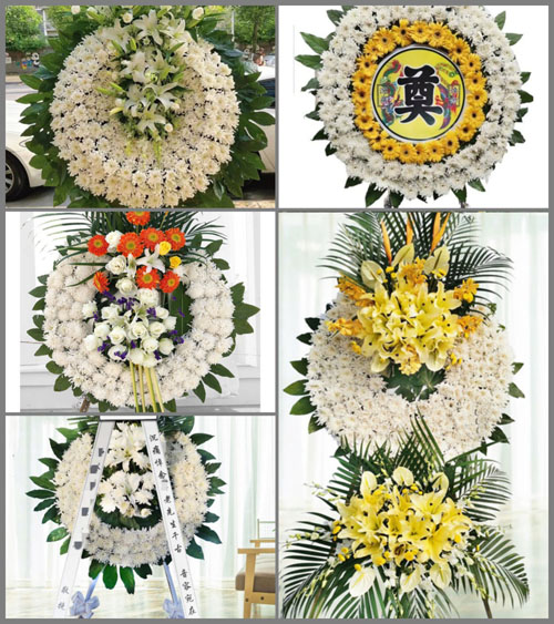 山东青岛即墨市温泉街道西埠村花圈速递